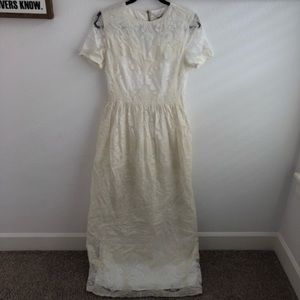 Cream lace maxi dress